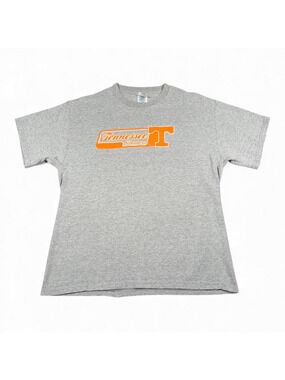 Vintage Tennessee Volunteers Shirt Adult LARGE Gray College University NCAA Y2K